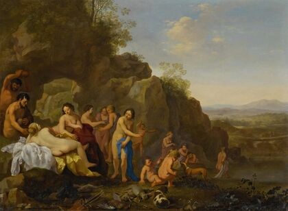 Diana and her attendants in a landscape with the spoils of the hunt