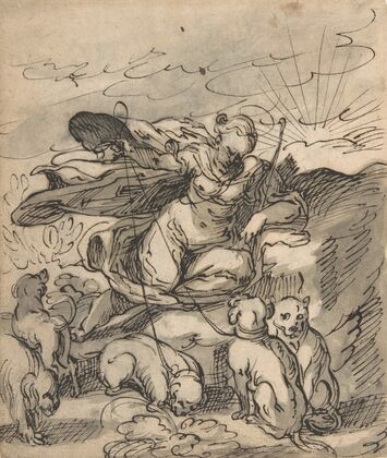 Diana Resting with Her Hounds