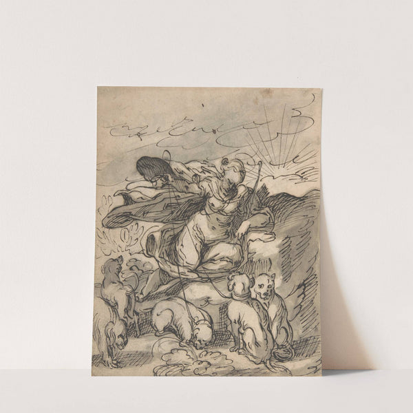 Diana Resting with Her Hounds by Hermann Weyer