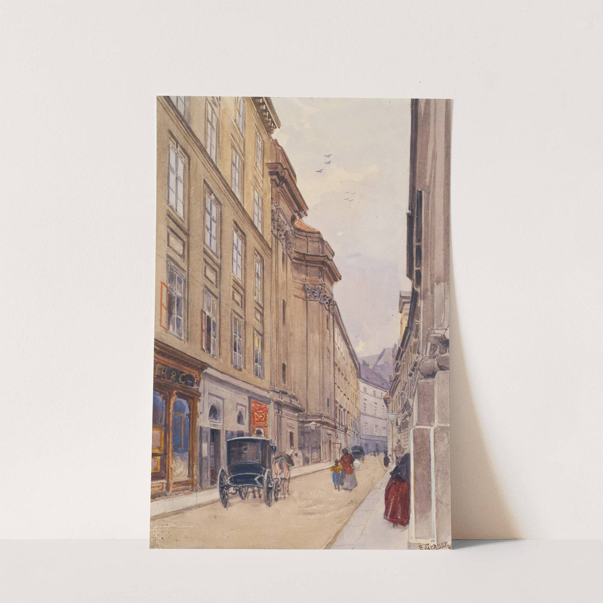 Die Dorotheergasse In Wien Mit Dem Alten Versatzamt (1890) by Ernst Graner