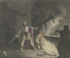 Die drei Hexen beschwören vor Macbeth ein blutiges Kind herauf