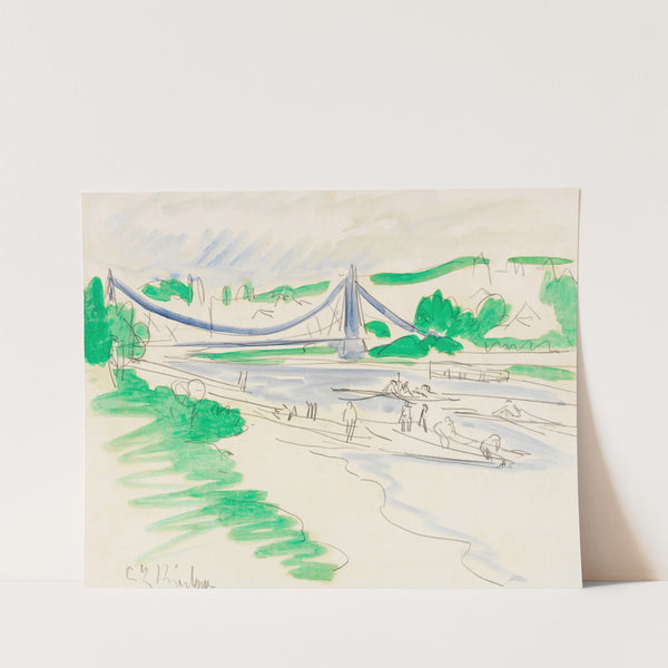 Die Elbbrücke ‘Das blaue Wunder’ (Die Loschwitzer Brücke in Dresden) (1911) by Ernst Ludwig Kirchner