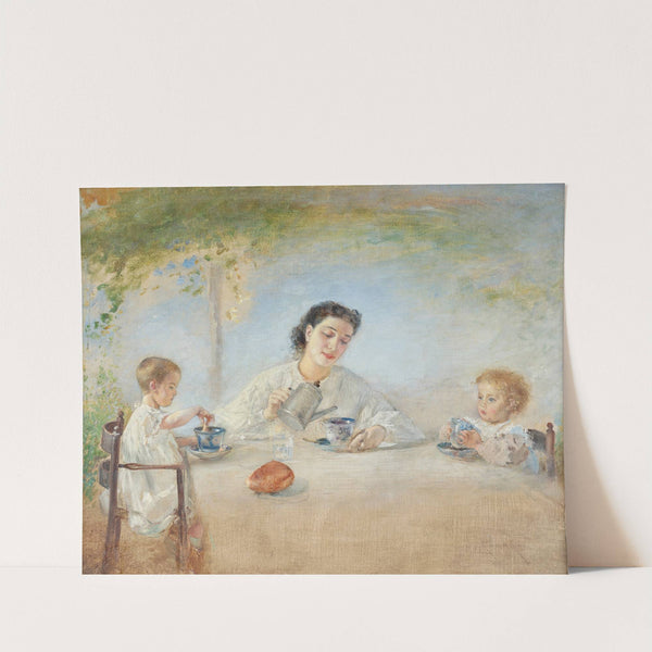 Die Familie des Künstlers beim Frühstück (1872-1873) by Anton Romako