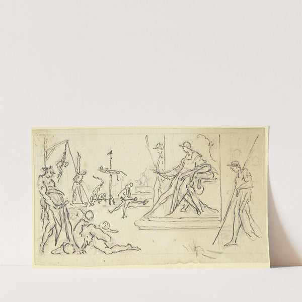 Die Grausamkeiten des Tiberius (1748) by Paul Egell