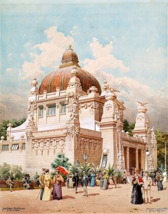 Die Jubiläumsausstellung in Wien 1898; Pavillion der Stadt Wien — size preview