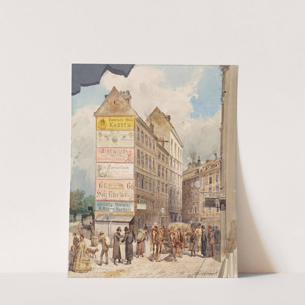 Die Kohlmessergasse und der Salzgries bei der Ruprechtsstiege by Ferdinand Weckbrodt