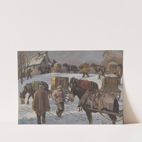 Die letzten Cabskutscher bei der Schneeabfuhr (1943-1944) by Karl Alexander Wilke