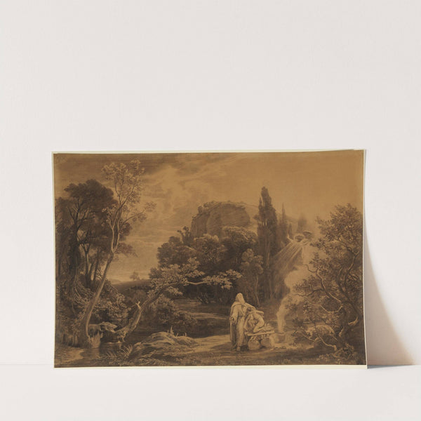 Die Opferung Isaaks (1. Mose 22, 11-12) by Johann Wilhelm Schirmer