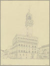 Die Piazza della Signoria mit dem Palazzo Vecchio in Florenz