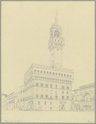 Die Piazza della Signoria mit dem Palazzo Vecchio in Florenz