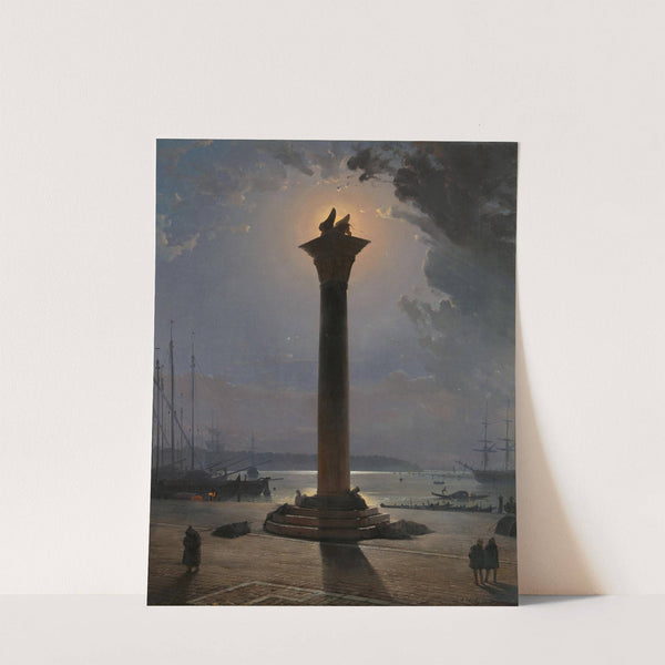 Die Piazzetta in Venedig bei Mondschein by Friedrich Nerly