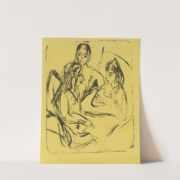 Die Rekonvaleszentin. – Mann mit zwei Mädchen (1915) by Ernst Ludwig Kirchner