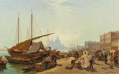 Die Riva schiavoni in Venedig