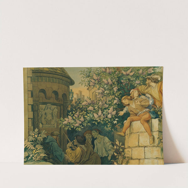 Die schöne Melusine; VI. Die bösen Zungen by Moritz von Schwind