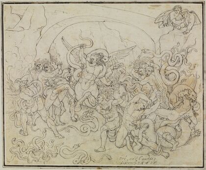 Die Strafe der Diebe im Tal der Schlangen und Drachen (Dante Inferno, Canto 25, V 17)