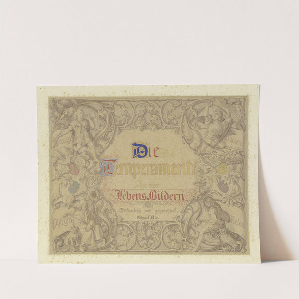 Die Temperamente in vier Lebensbildern: Titelblatt by Eduard Ille