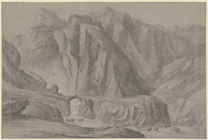 Die Teufelsbrücke an der Via Mala bei Andermatt im Kanton Uri