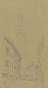 Die Torre Garisenda und Asinelli in Bologna