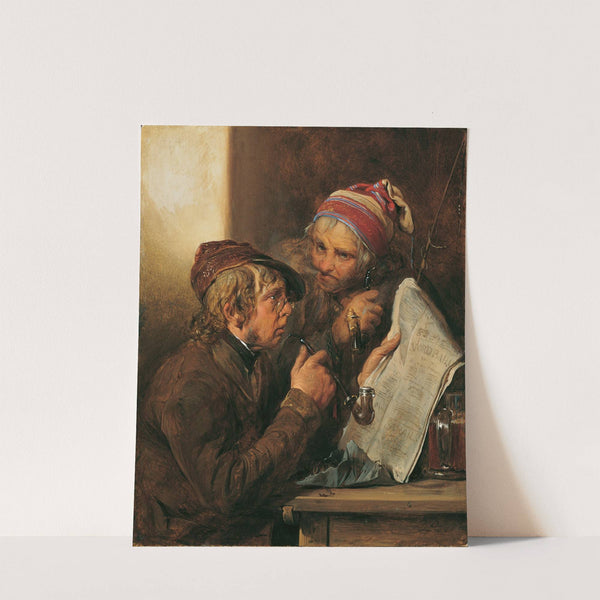 Die Zeitungsleser by Josef Danhauser