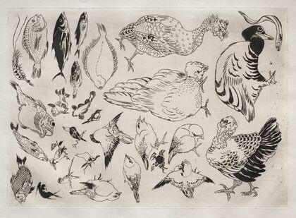 Dinner Service (Rousseau service); Ducks, fish, etc. (no. 12)