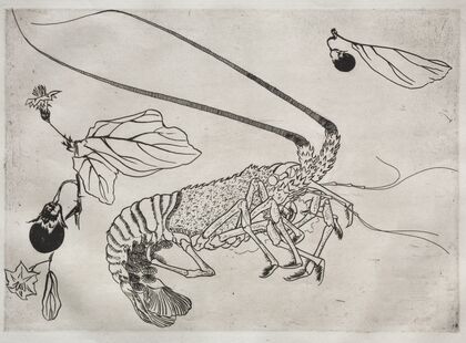 Dinner Service (Rousseau service); Large lobster with raised antenna (no. 21)