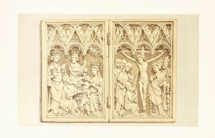 Diptych in Carved Ivory representing the Adoration of the Magi and the Crucifixion — size preview