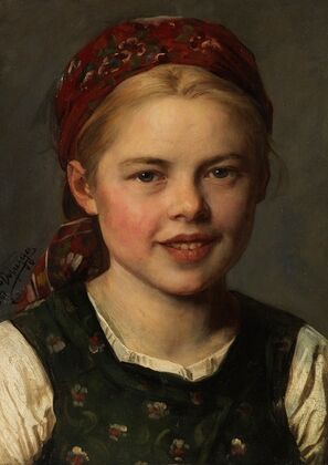Dirndl mit Kappe