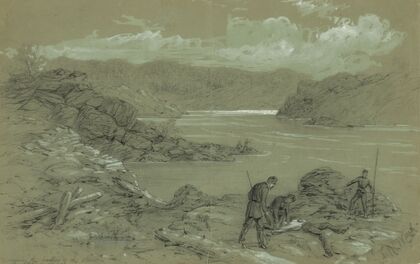 Discovering the bodies of the slain in the Potomac river