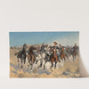Dismounted,the Fourth Troopers Moving The Led Horses (1890) by Frederic Remington