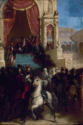 Distribution des aigles et la bénédiction des drapeaux, le 10 mai 1852, au Champ-de-Mars