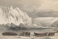 Division of Sledges passing Cape Lady Franklin; Extraordinary masses of ice pressed against the North Shore of Bathurst Land