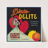 Dixie Delite Florida Citrus Fruit Label (1940s)