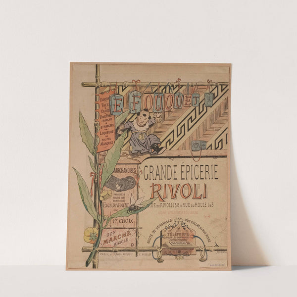 Document publicitaire pour la Grande épicerie Rivoli by E. Pigelet