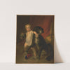 Dog and child with ball (1875) by Edmund Foerster &amp; Co.