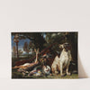 Dog, hunting trophies and an owl by David de Coninck