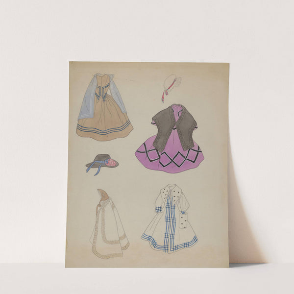 Doll and Wardrobe (c. 1936) by Mina Lowry