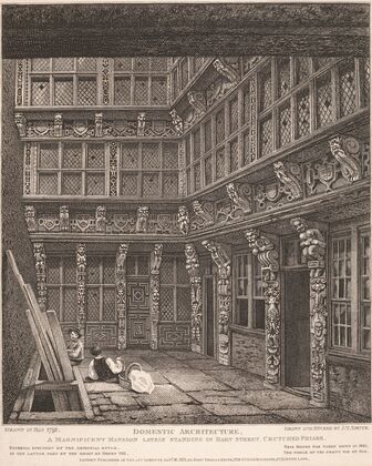 Domestic Architecture, A Magnificent Mansion Lately Standing in Hart Street, Crutched Friars