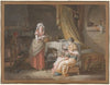 Domestic Interior with a Young Woman and a Wet Nurse Feeding a Child