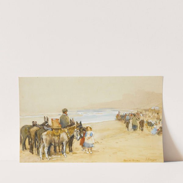 Donkey Rides On Whitley Sands by John Atkinson
