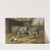 Donkeys and chickens in a farmyard by Edgar Hunt