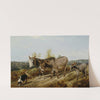 Donkeys On A Moorland Track by Friedrich Wilhelm Keyl