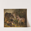 Donkies in a Stable (1861) by Benno Adam