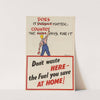 Don&#039;t Waste Here - The Fuel You Save at Home by Cyril Kenneth Bird (Fougasse)  