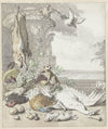 Dood wild, een aap, een hond en enige vogels