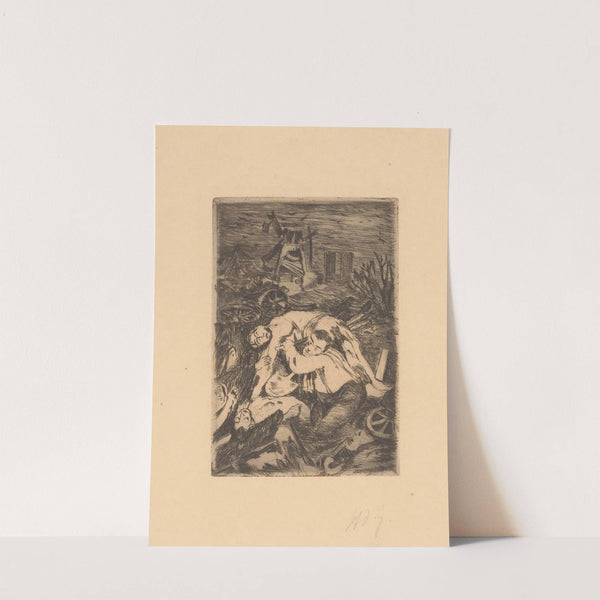 Doodgraver op een slagveld by Henry de Groux