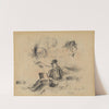 Doodshoofden en Willy Finch in de duinen by James Ensor