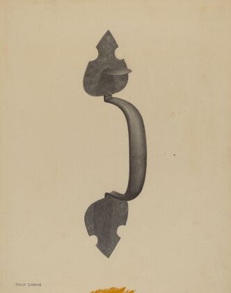 Door Handle with Thumb Press