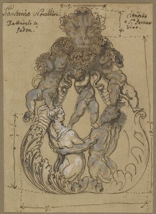 Door Knocker with Triton,Nereid, and Putti (late 17th or early 18th century)