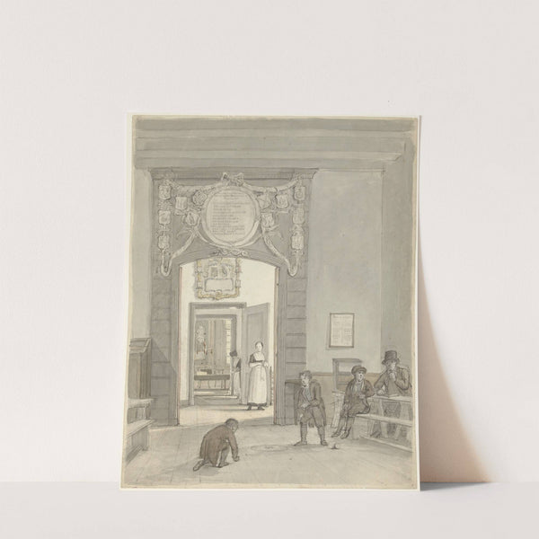 Doorkijk naar de Herenkamer van Evangelisch Lutherse Diaconie en Bestedelingenhuis op de Nieuwe Keizersgracht by Johannes Jelgerhuis