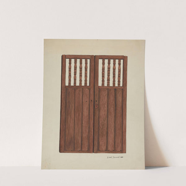 Doors to Baptistry - Mission San Juan Bautista by Ethel Dougan